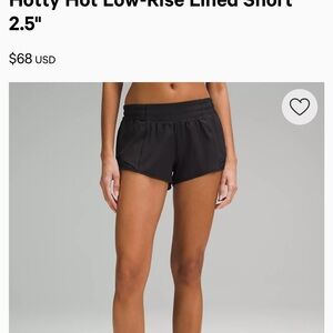 Lululemon hotty hot shorts new